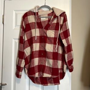 American Eagle Hooded Flannel - Medium